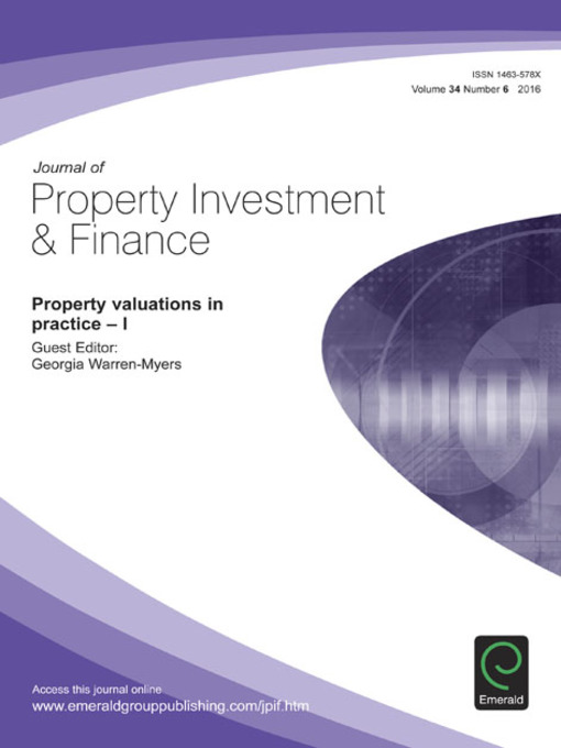 Title details for Journal of Property Investment & Finance, Volume 34, Issue 6 by Nick French - Available